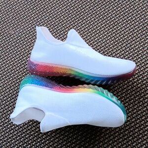 Epicstep Shoes with  Rainbow Jelly Shoe Soles . Women's 7